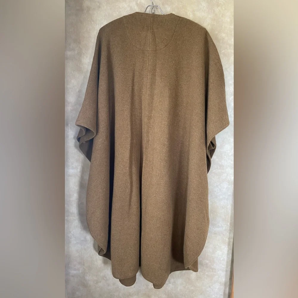 NWT Alex Mill 100% Wool Beatrice Sweater Cape Camel/Brown Pockets - Picture 6 of 9